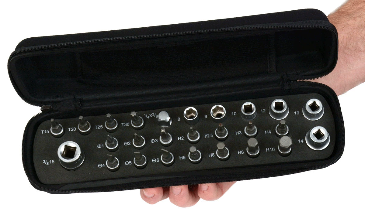 Radon Jeu De Clés à Cliquet Comp 1/4" Avec Embouts 5 Radon Jeu De Clés à Cliquet Comp 1/4" Avec Embouts – Image 5