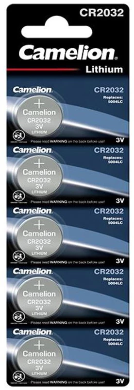 Camelion CR 2032 Piles Bouton Au Lithium (blister De 5) 1 Camelion CR 2032 Piles Bouton Au Lithium (blister De 5)