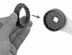 Katana BBW-2 Clé Pour Palier De Pédalier Hollowtech II Avec Clé Pour Capuchon Anti-poussière -Pas Cher Vélos Magasin Katana BBW 2 Innenlagerschlussel Hollowtech II mit Staubkappenschlussel 10369 d