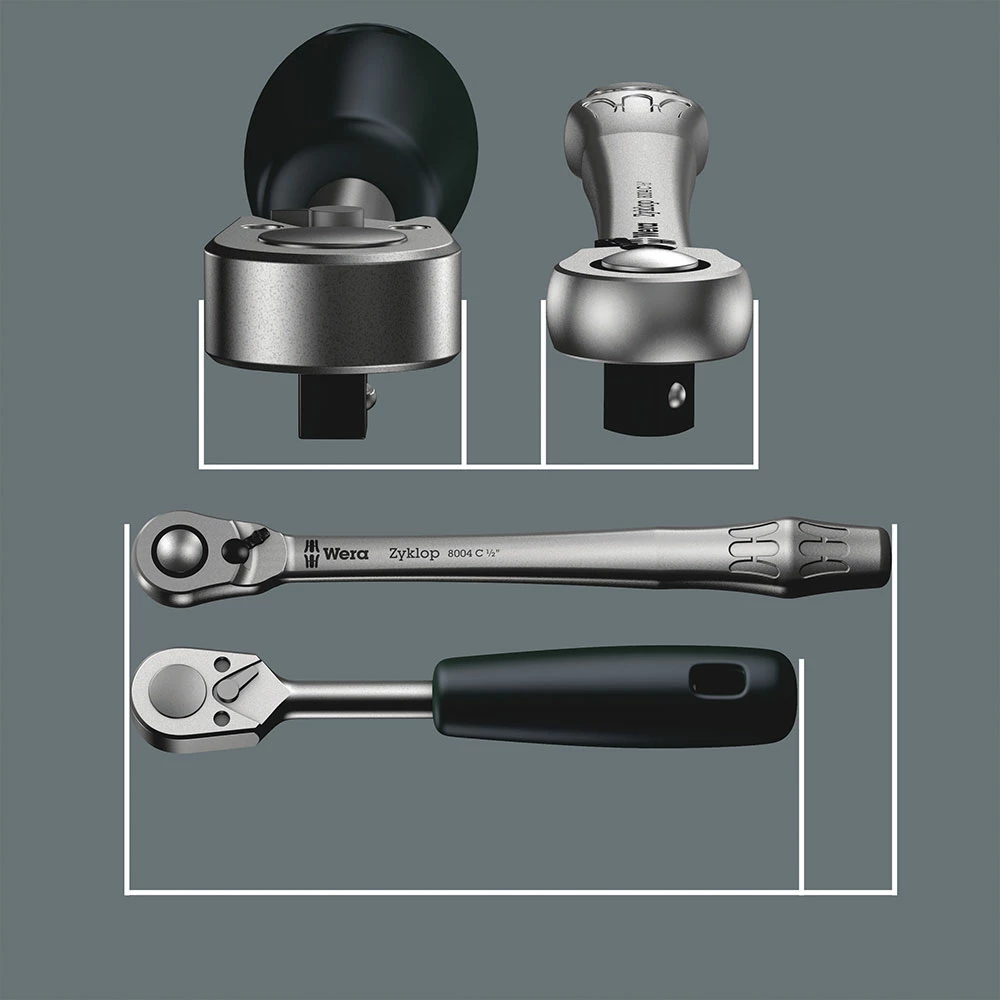 Wera 8004 A Cliquet Zyklop Metal Avec Levier D'inversion, à Carré 1/4" 3 Wera 8004 A Cliquet Zyklop Metal Avec Levier D'inversion, à Carré 1/4" – Image 3