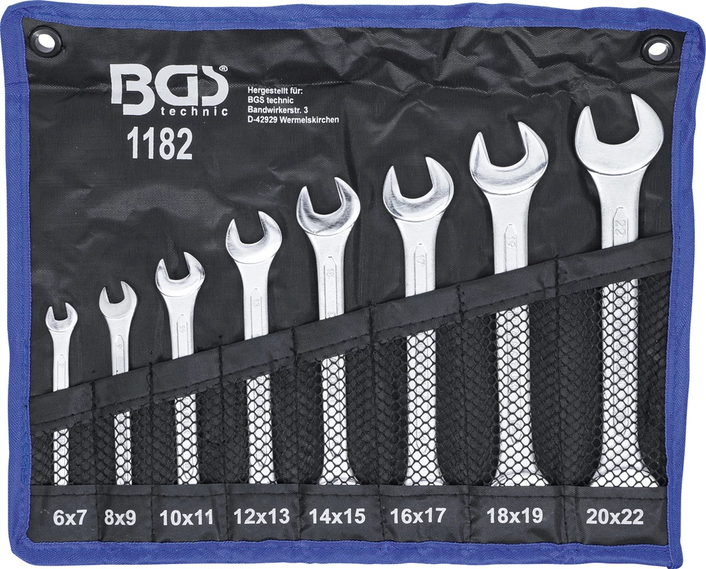 BGS Technic Jeu De Clés à Fourche Double 8 Pièces 4 BGS Technic Jeu De Clés à Fourche Double 8 Pièces – Image 4