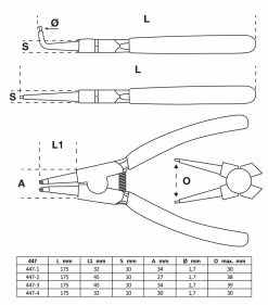 BGS Technic Jeu De Pinces à Circlips 175mm 11 BGS Technic Jeu De Pinces à Circlips 175mm -Pas Cher Vélos Magasin bgs technic 447 Sprengringzangen Satz 175mm 7