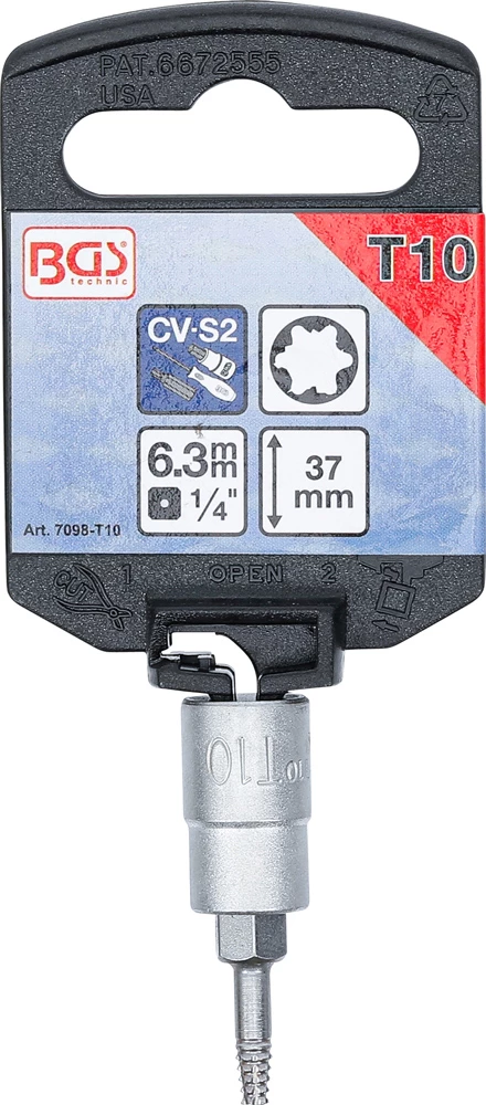 BGS Technic Jeu De Douilles à Embout D'extraction De Vis Pour Torx 1/4" Et 3/8" 7 Pièces 4 BGS Technic Jeu De Douilles à Embout D'extraction De Vis Pour Torx 1/4" Et 3/8" 7 Pièces – Image 4