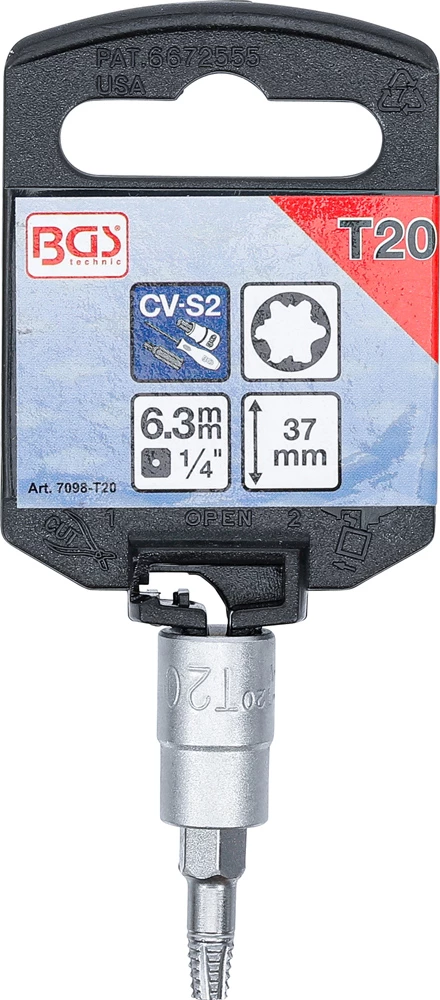 BGS Technic Jeu De Douilles à Embout D'extraction De Vis Pour Torx 1/4" Et 3/8" 7 Pièces 6 BGS Technic Jeu De Douilles à Embout D'extraction De Vis Pour Torx 1/4" Et 3/8" 7 Pièces – Image 6