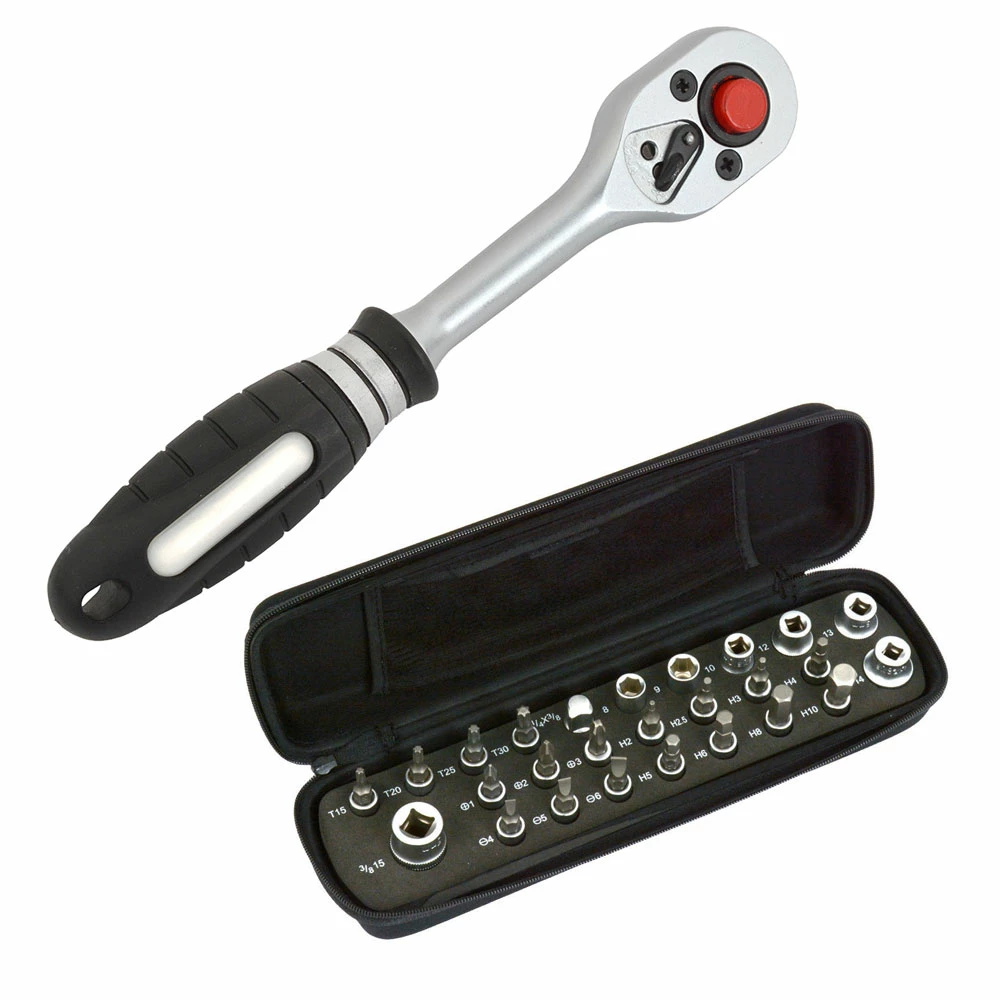 Radon Jeu De Clés à Cliquet Comp 1/4" Avec Embouts 1 Radon Jeu De Clés à Cliquet Comp 1/4" Avec Embouts